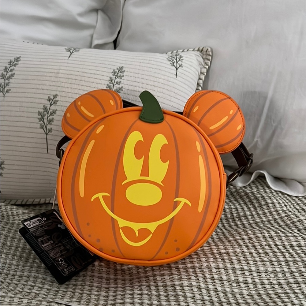 Loungefly Orange Pumpkin Crossbody Bag